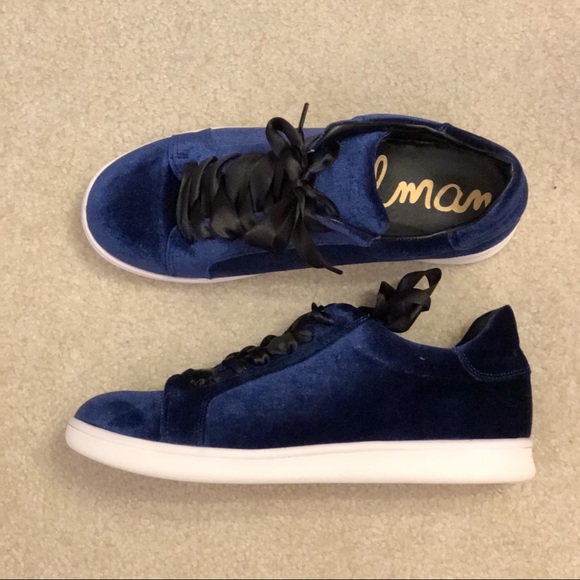 Sam Edelman Blue Velvet Sneakers - Picture 1 of 5
